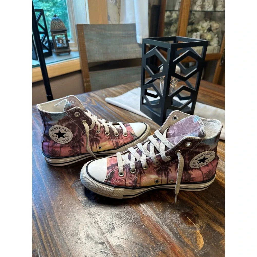 Converse Chuck Taylor All Star High Top Sunset Palm Tree Sneakers 171279F M6 
W8 - Picture 6 of 12